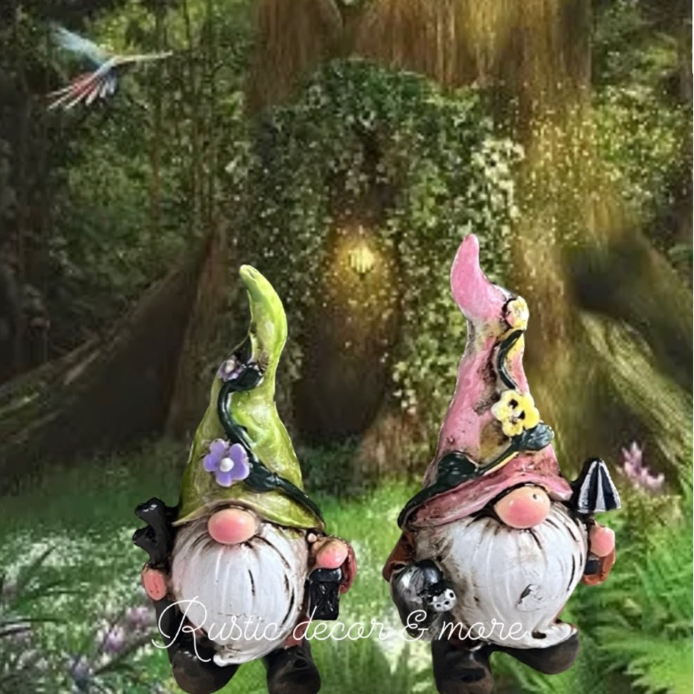 🌺 Mini Garden Spring Gnomes For Tier Trays
